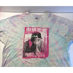 Poetic Justice Tupac Tie Dye T-Shirt XL Hip Hop Rap‎ Movie Graphic Tee